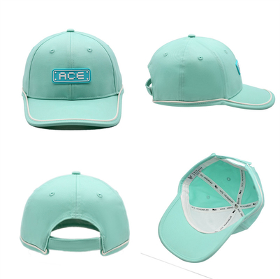 OEM Custom Ace Rubber Patch Pvc Logo Baseball Cap 6 Panel Sport Hoeden Gorras
