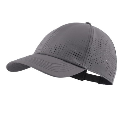 Groothandel Custom 6 Panel Unisex Laser Perforated Waterdicht Baseball Golf Cap Hoed Mesh Sport Hoeden