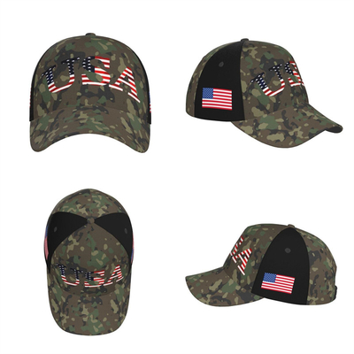 USA Flag Letters Tactical Camouflage Baseball Cap Classic Verstelbare Pa Hoeden Voor Mannen Vrouwen