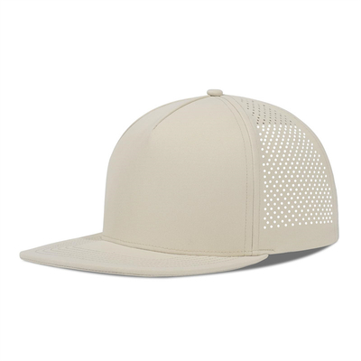 Snelle droge laser golf prestaties snapback hoed geperforeerde platte rand hoed