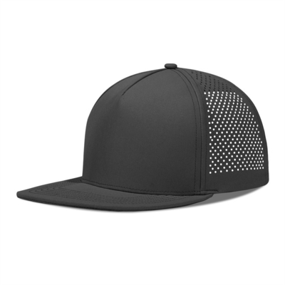 Snelle droge laser golf prestaties snapback hoed geperforeerde platte rand hoed