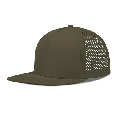 Snelle droge laser golf prestaties snapback hoed geperforeerde platte rand hoed