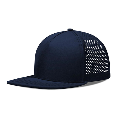 Snelle droge laser golf prestaties snapback hoed geperforeerde platte rand hoed