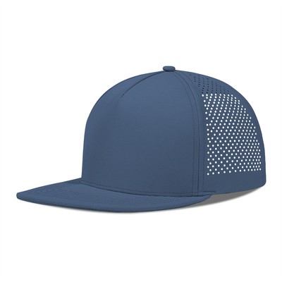 Snelle droge laser golf prestaties snapback hoed geperforeerde platte rand hoed