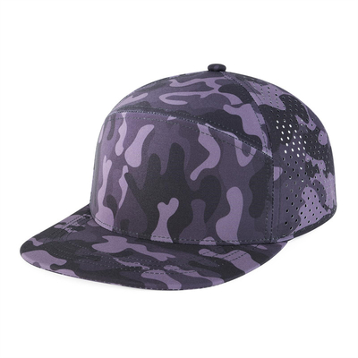 Op maat gemaakte Snapback Hoed Verstelbare prestaties Laser Cut Hole Perforated Snapback Cap