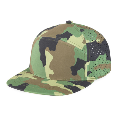 Op maat gemaakte Snapback Hoed Verstelbare prestaties Laser Cut Hole Perforated Snapback Cap
