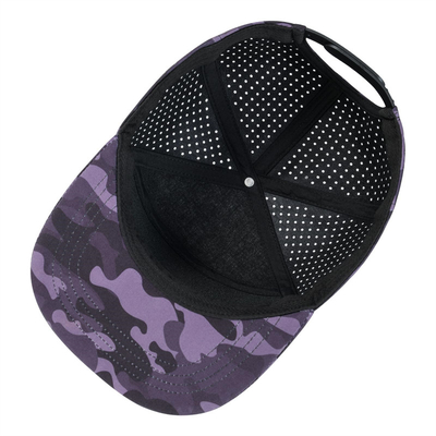 Op maat gemaakte Snapback Hoed Verstelbare prestaties Laser Cut Hole Perforated Snapback Cap