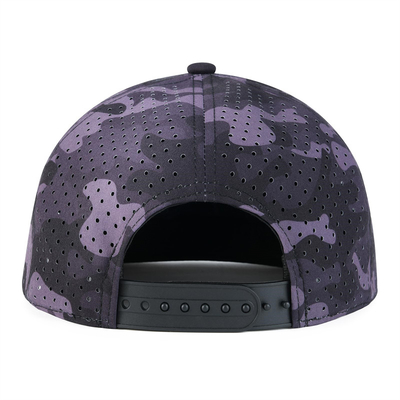 Op maat gemaakte Snapback Hoed Verstelbare prestaties Laser Cut Hole Perforated Snapback Cap