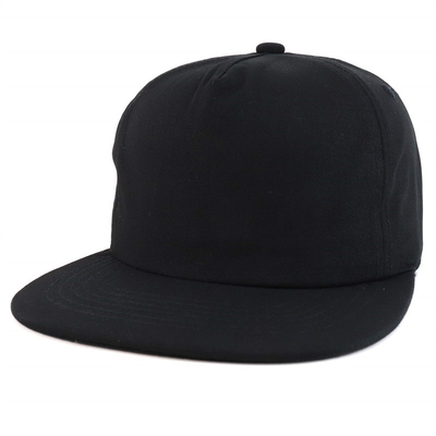 Op maat gemaakte plain 5 panel snapback cap verstelbare ongestructureerde snapback hoed groothandel