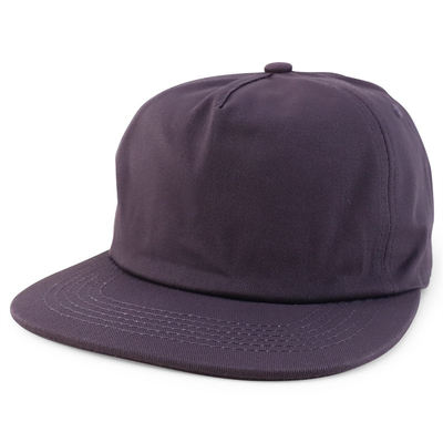 Op maat gemaakte plain 5 panel snapback cap verstelbare ongestructureerde snapback hoed groothandel