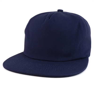 Op maat gemaakte plain 5 panel snapback cap verstelbare ongestructureerde snapback hoed groothandel