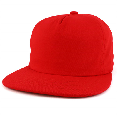Op maat gemaakte plain 5 panel snapback cap verstelbare ongestructureerde snapback hoed groothandel