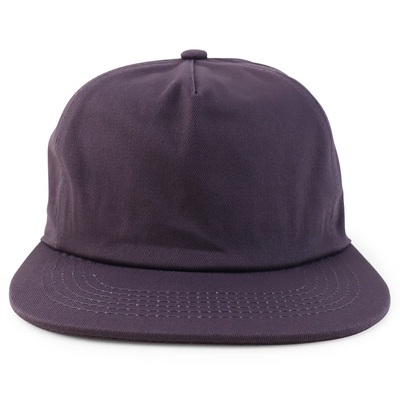 Op maat gemaakte plain 5 panel snapback cap verstelbare ongestructureerde snapback hoed groothandel