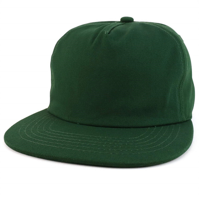 Op maat gemaakte plain 5 panel snapback cap verstelbare ongestructureerde snapback hoed groothandel