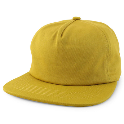 Op maat gemaakte plain 5 panel snapback cap verstelbare ongestructureerde snapback hoed groothandel