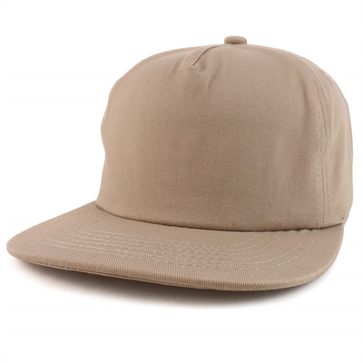 Op maat gemaakte plain 5 panel snapback cap verstelbare ongestructureerde snapback hoed groothandel
