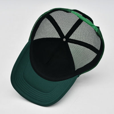 Op maat geborduurd 5 paneel schuim trucker caps hoge kwaliteit touw trucker cap met logo