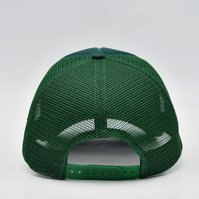 Op maat geborduurd 5 paneel schuim trucker caps hoge kwaliteit touw trucker cap met logo