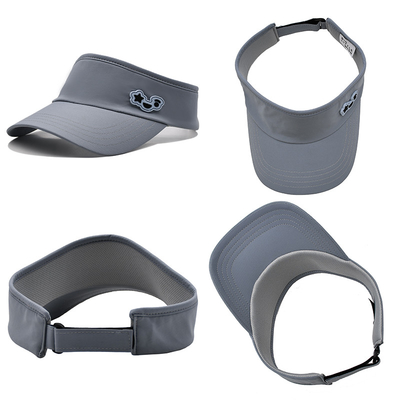 Zomer Outdoor Running Sun Visor Cap Custom Grijs Tennis Visor Hoed voor Golf