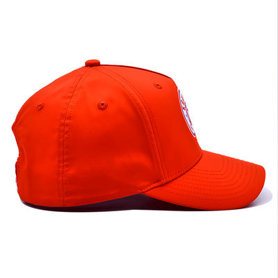 OEM Custom Design Uw Eigen Rubber Pvc Logo 5 Panel Heren Dames Hardlopen Sport Gorras Cap Nylon Rood Golf Baseball Pet