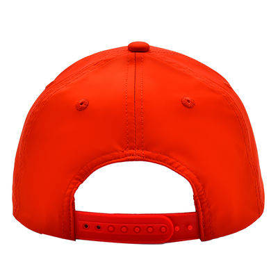 OEM Custom Design Uw Eigen Rubber Pvc Logo 5 Panel Heren Dames Hardlopen Sport Gorras Cap Nylon Rood Golf Baseball Pet