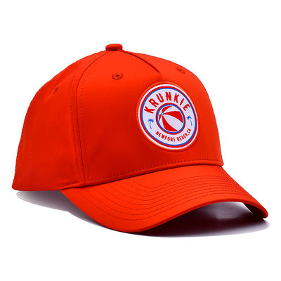 OEM Custom Design Uw Eigen Rubber Pvc Logo 5 Panel Heren Dames Hardlopen Sport Gorras Cap Nylon Rood Golf Baseball Pet