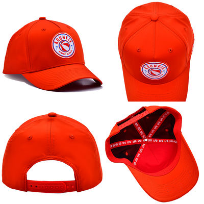 OEM Custom Design Uw Eigen Rubber Pvc Logo 5 Panel Heren Dames Hardlopen Sport Gorras Cap Nylon Rood Golf Baseball Pet