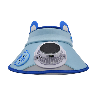 Groothandel Koreaanse Schattige Kleine Beer Kinderen Zonneventilator Hoed Custom Outdoor Jongens Meisjes Zonnebescherming Cartoon Brede Rand Zonnevizier Hoed Cap