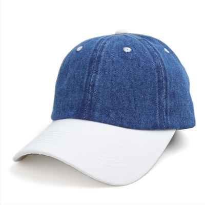Groothandel Custom Logo Zuur Wassen Katoen Vintage Papa Hoed Verstelbare Denim Sport Gewassen Zwarte Baseball Cap