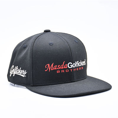Geborduurde Logo Flat Brim Sport Hip Hop Snapback Pet Baseball Cap voor Heren