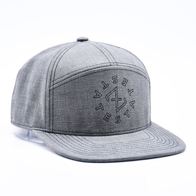 Custom 7 Panel Snapback Cap Borduurwerk Structured Gorras vlakke rand Snap Back Hoed