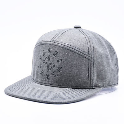 Custom 7 Panel Snapback Cap Borduurwerk Structured Gorras vlakke rand Snap Back Hoed