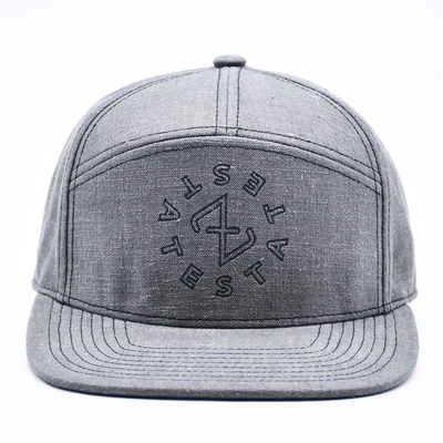 Custom 7 Panel Snapback Cap Borduurwerk Structured Gorras vlakke rand Snap Back Hoed