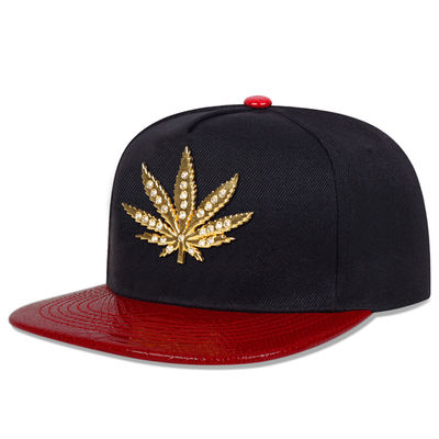 Nieuwe volwassenen 6 paneel snapback cap Custom twee-ton platte rand snapback cap