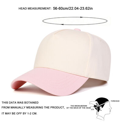 Wholesale Custom Unisex Adjustable Baseball Caps for Outdoor Sports Spring Autumn Lightweight 5 Panel Color Blocked Hats