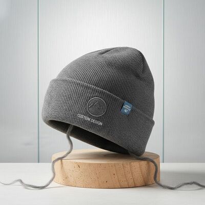 Opties voor aangepast ontwerp Lichte ademende merino-hoed voor de winter en bedrijfsbranding