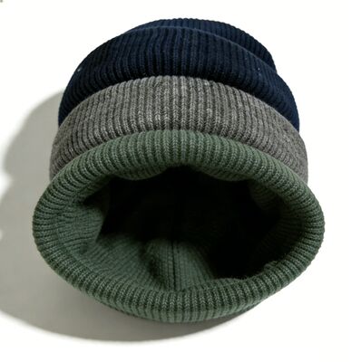 Custom logo gebreide bonnetjes met acrylmateriaal en 58 cm omtrek voor de winterwarmte