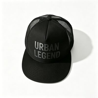 Zeefdruk Logo 5 Panel Trucker Cap Unisex Comfortabele pasvorm Ideaal voor het hele seizoen Verstelbare lichtgewicht hoofddeksels
