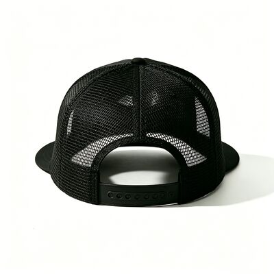 Zeefdruk Logo 5 Panel Trucker Cap Unisex Comfortabele pasvorm Ideaal voor het hele seizoen Verstelbare lichtgewicht hoofddeksels