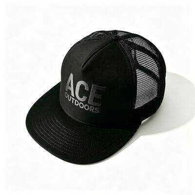 Zeefdruk Logo 5 Panel Trucker Cap Unisex Comfortabele pasvorm Ideaal voor het hele seizoen Verstelbare lichtgewicht hoofddeksels