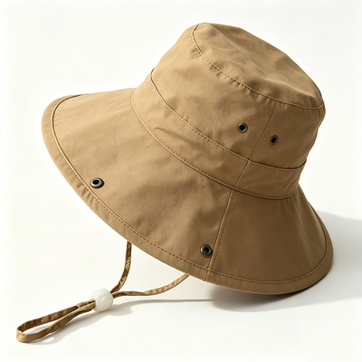 Recycling vissen emmer hoed gemaakt van 100% polyester stof lichtgewicht ademend comfortabel buiten zonnebescherming
