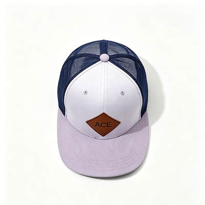 6 Panel Trucker Cap met katoenen zweetband Plastic Snapback sluiting en geconstrueerde vorm voor comfort en duurzaamheid