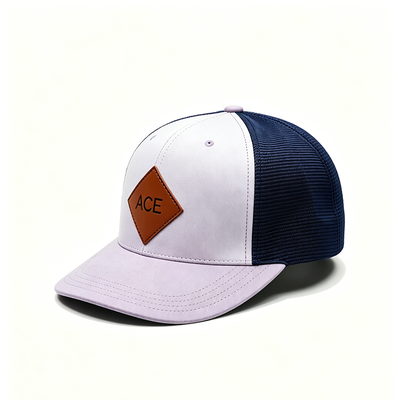 6 Panel Trucker Cap met katoenen zweetband Plastic Snapback sluiting en geconstrueerde vorm voor comfort en duurzaamheid