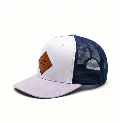 6 Panel Trucker Cap met katoenen zweetband Plastic Snapback sluiting en geconstrueerde vorm voor comfort en duurzaamheid