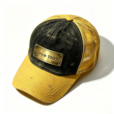 Gekrompen rand 5 paneel Trucker Cap Oem aangeboden Trucker Hoed Comfortabel Ademhalend en verstelbaar voor alledaags dragen
