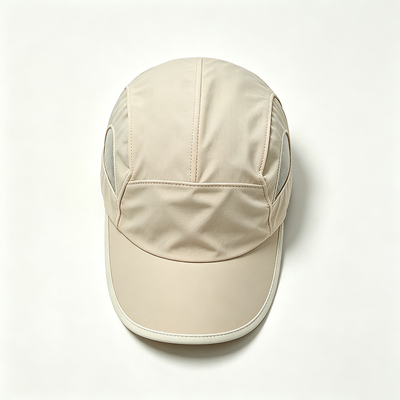 Gebogen Rand 5 Panel Camper Hoed met Contraststiksels Duurzame en Comfortabele Hoofddeksels voor Actieve Levensstijl