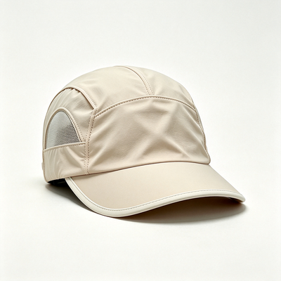 Gebogen Rand 5 Panel Camper Hoed met Contraststiksels Duurzame en Comfortabele Hoofddeksels voor Actieve Levensstijl