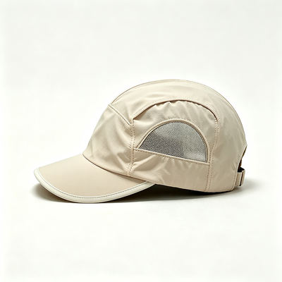 Gebogen Rand 5 Panel Camper Hoed met Contraststiksels Duurzame en Comfortabele Hoofddeksels voor Actieve Levensstijl