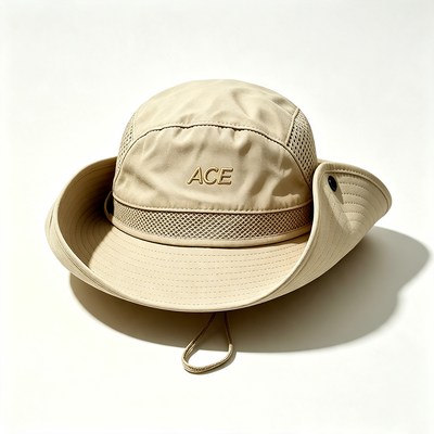Lightweight Breathable Outdoor Boonie Hat with Wide Brim Sun Protection for Hiking Camping and Fishing