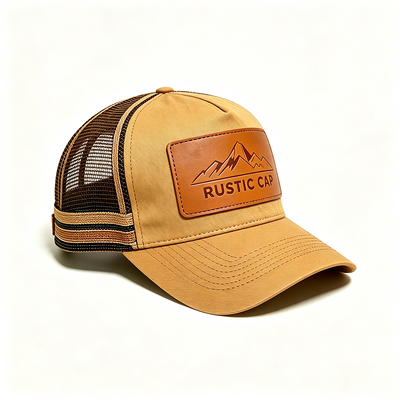 6-Panel Constructie Trucker Mesh Cap met Ademend Mesh Achterkant Verstelbare Snapsluiting Ideaal voor Evenementen en Uniformen